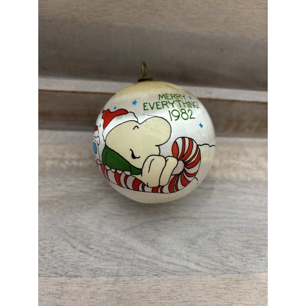 Vintage Ziggy 1982 Satin Ball Bulb Merry Everything Tree Ornament Tom‎ Wilson